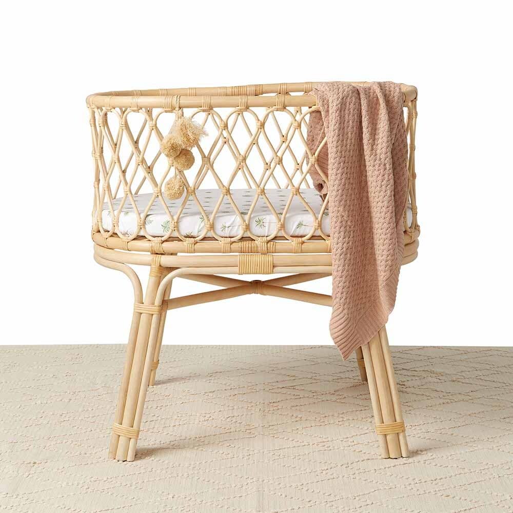 Snuggle Hunny | Diamond Knit Baby Blanket | Hazelnut