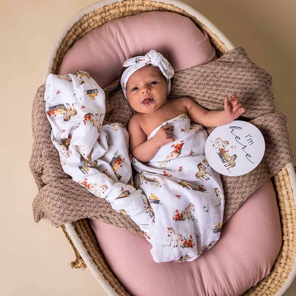 Snuggle Hunny | Organic Muslin Wrap | Pony Pals