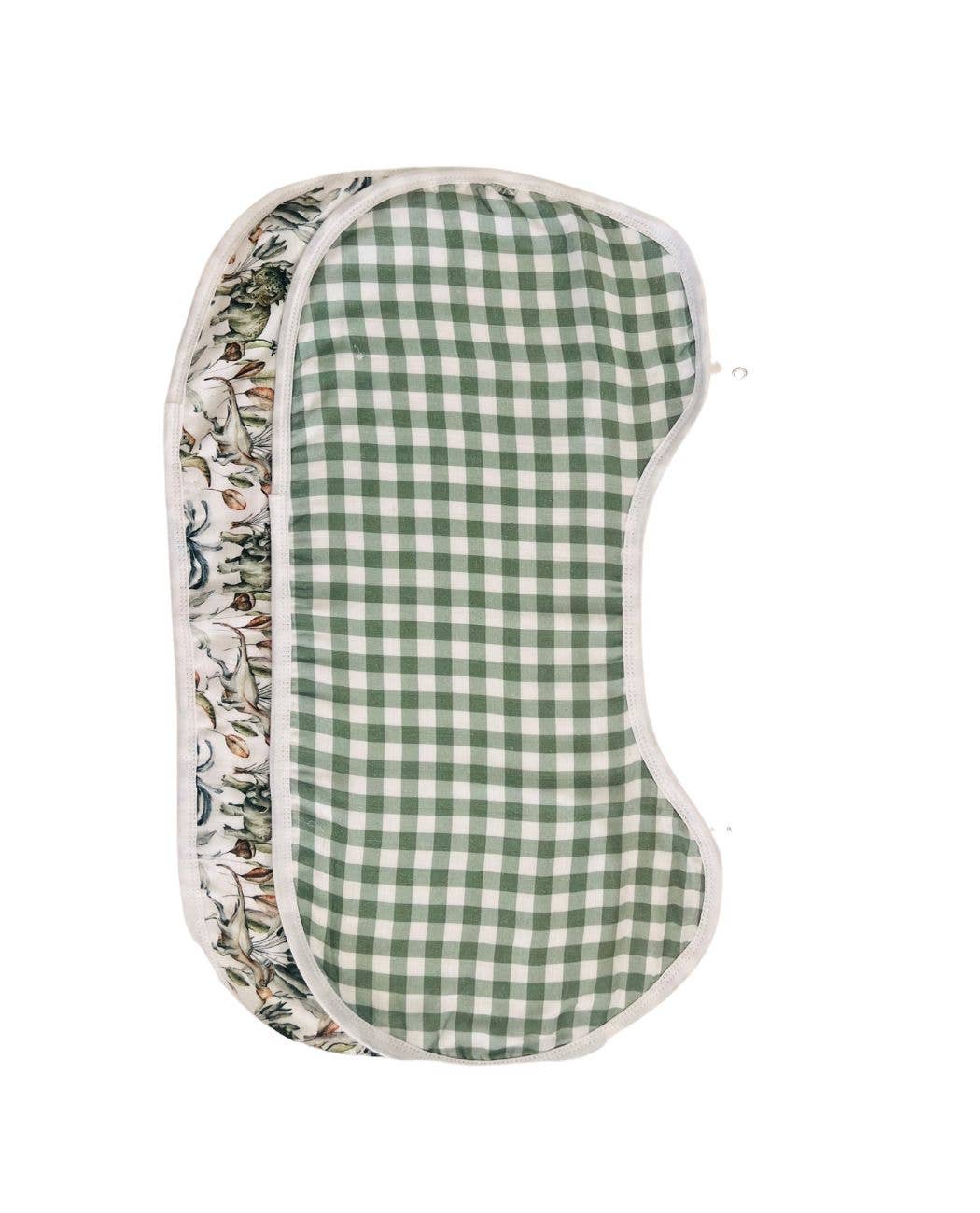 Cuddle Bug & Co | Mini & Me Burp Bib Jurassic & Forest Gingham