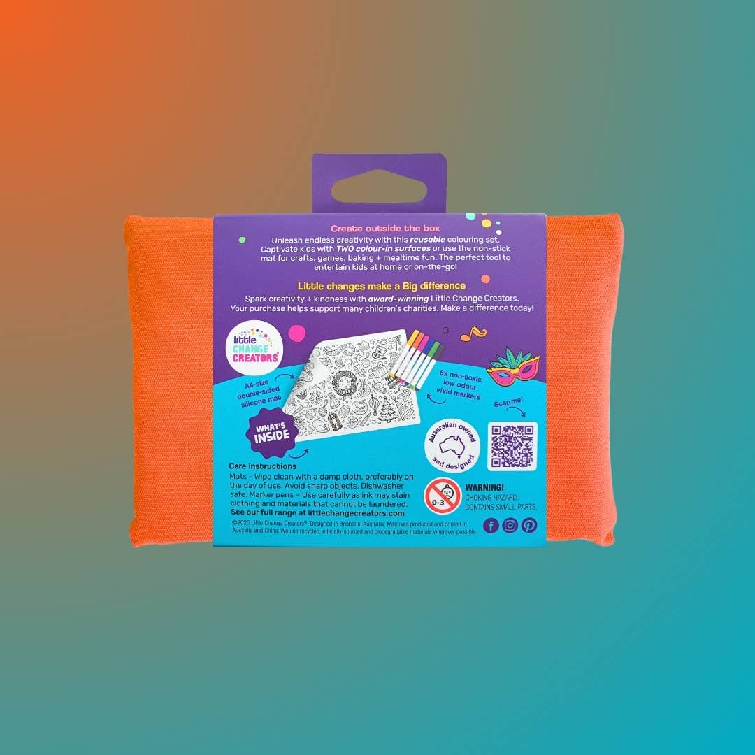 Little Change Creators | CELEBRATE! Reusable Pocket Colouring Set | Party Celebration