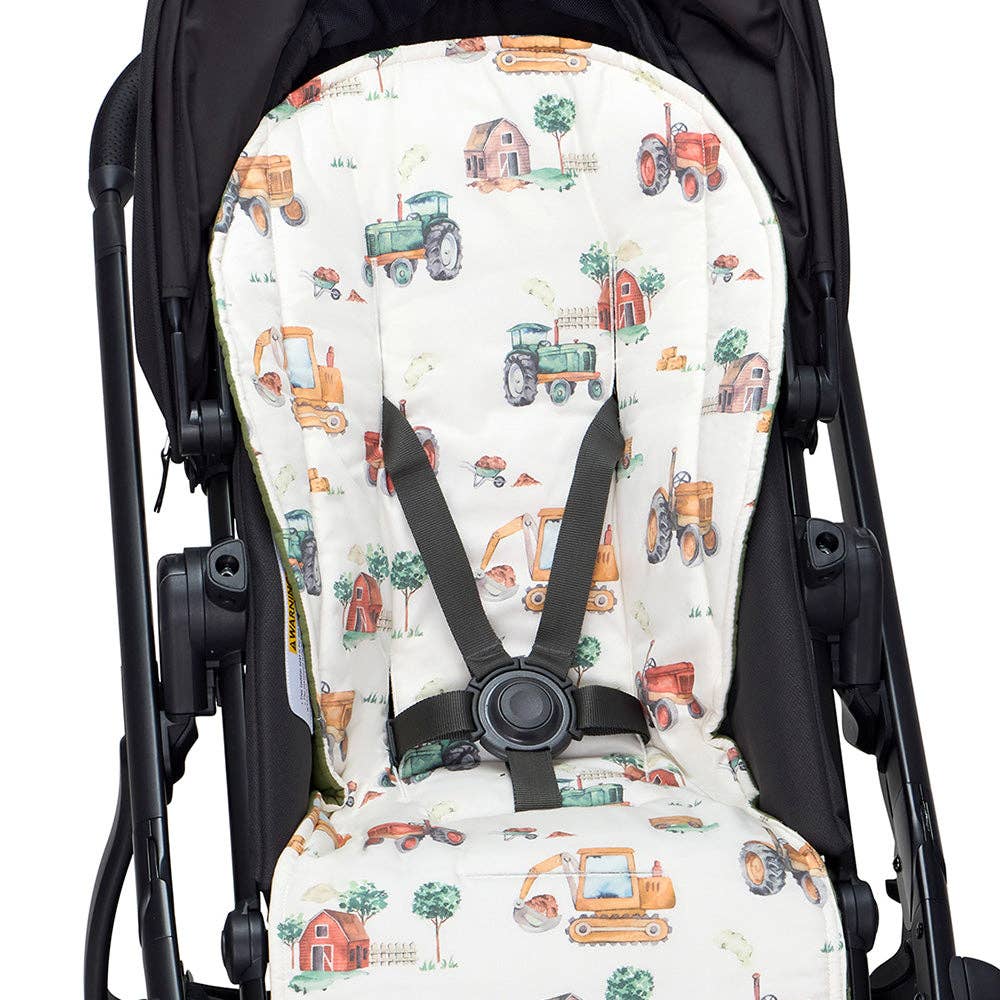Snuggle Hunny - Diggers & Tractors Universal Organic Pram Liner