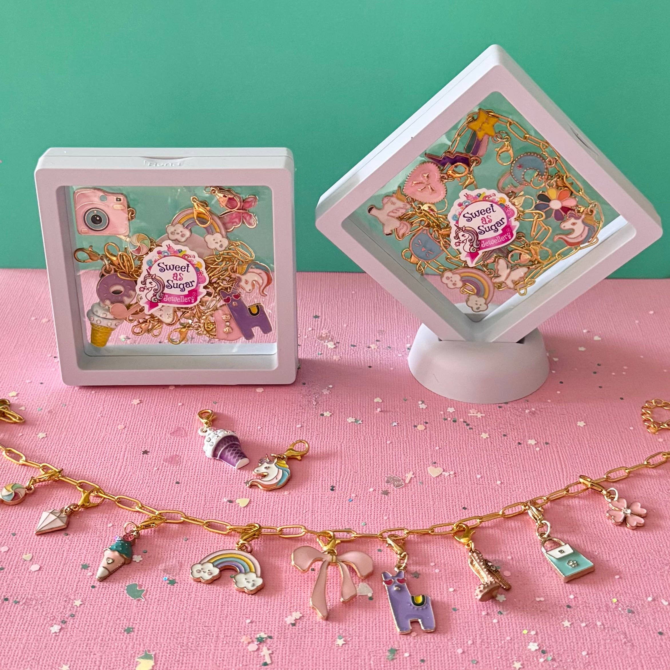 Sweet As Sugar Jewellery - Jewellery Making DIY Charm Necklace Kit With Alloy Enamel Charms