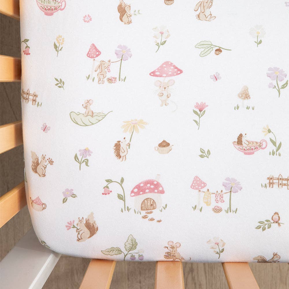 Living Textiles | 2 Pack Organic Cot Fitted Sheet Whimsical Wonderland