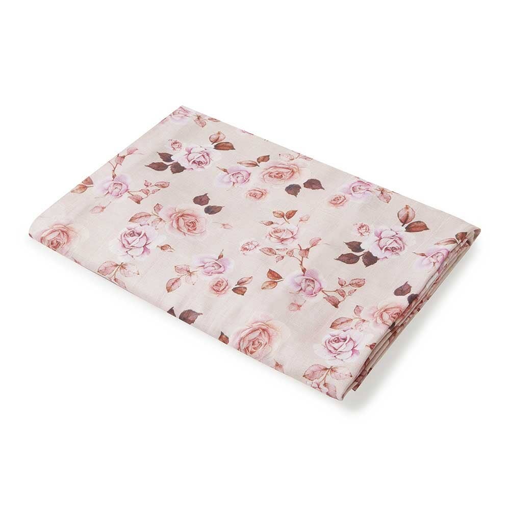 Snuggle Hunny | Organic Muslin Wrap | Blossom