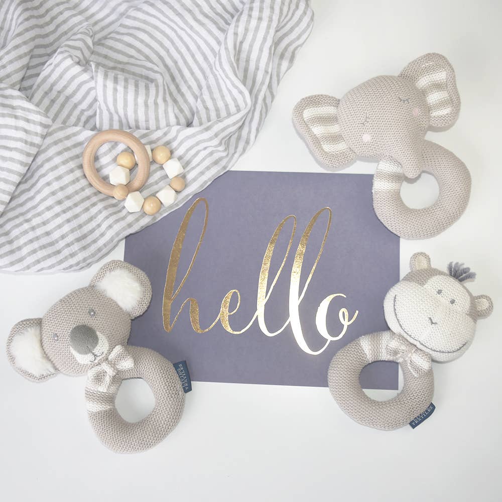 Living Textiles - Max the Monkey Knitted Rattle