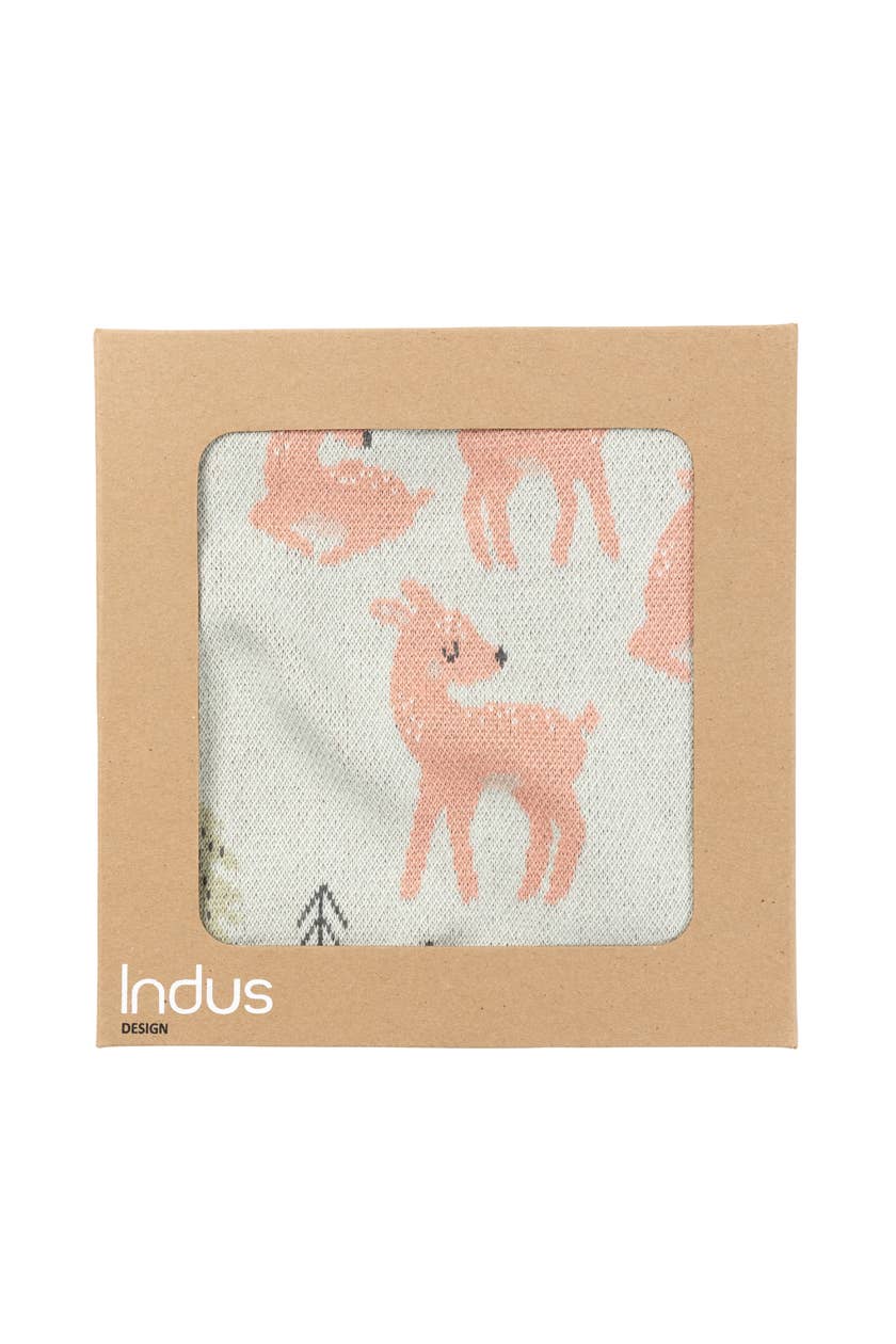 Indus Design - Delilah Deer Baby Blanket