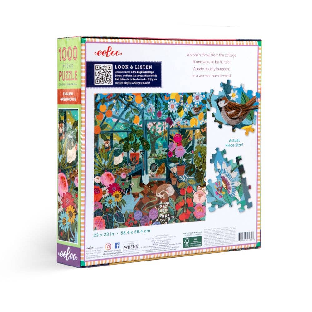 EeBoo Puzzle | English Greenhouse 1000 Pc