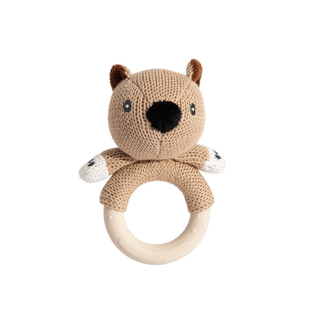 Living Textiles Ring Rattle |Wombat
