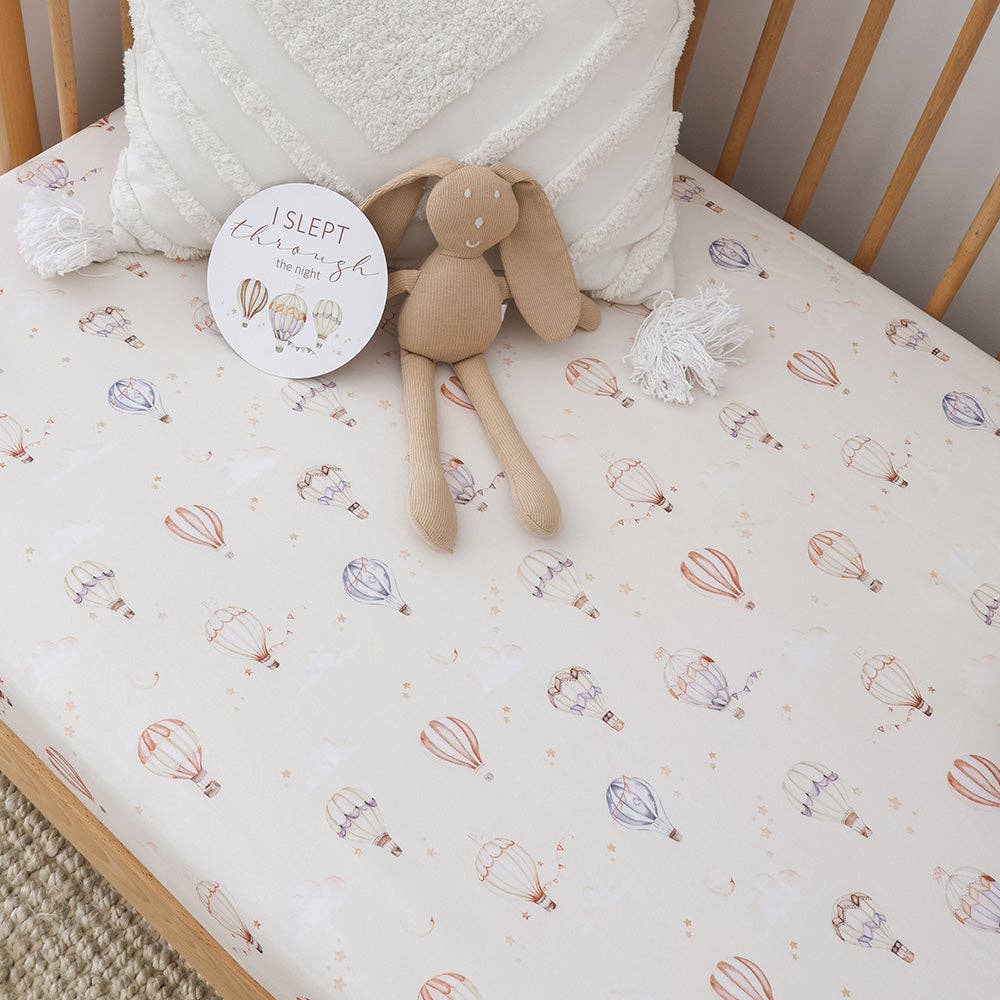 Snuggle Hunny - Up & Away Organic Fitted Cot Sheet