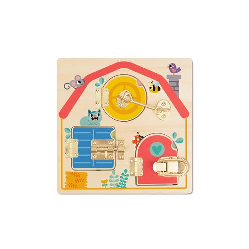 Wooden Latches Activity Puzzle Board