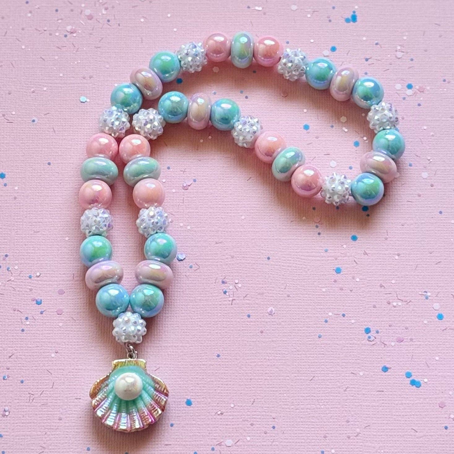 Sweet As Sugar Jewellery - Beaded Necklace Seashell