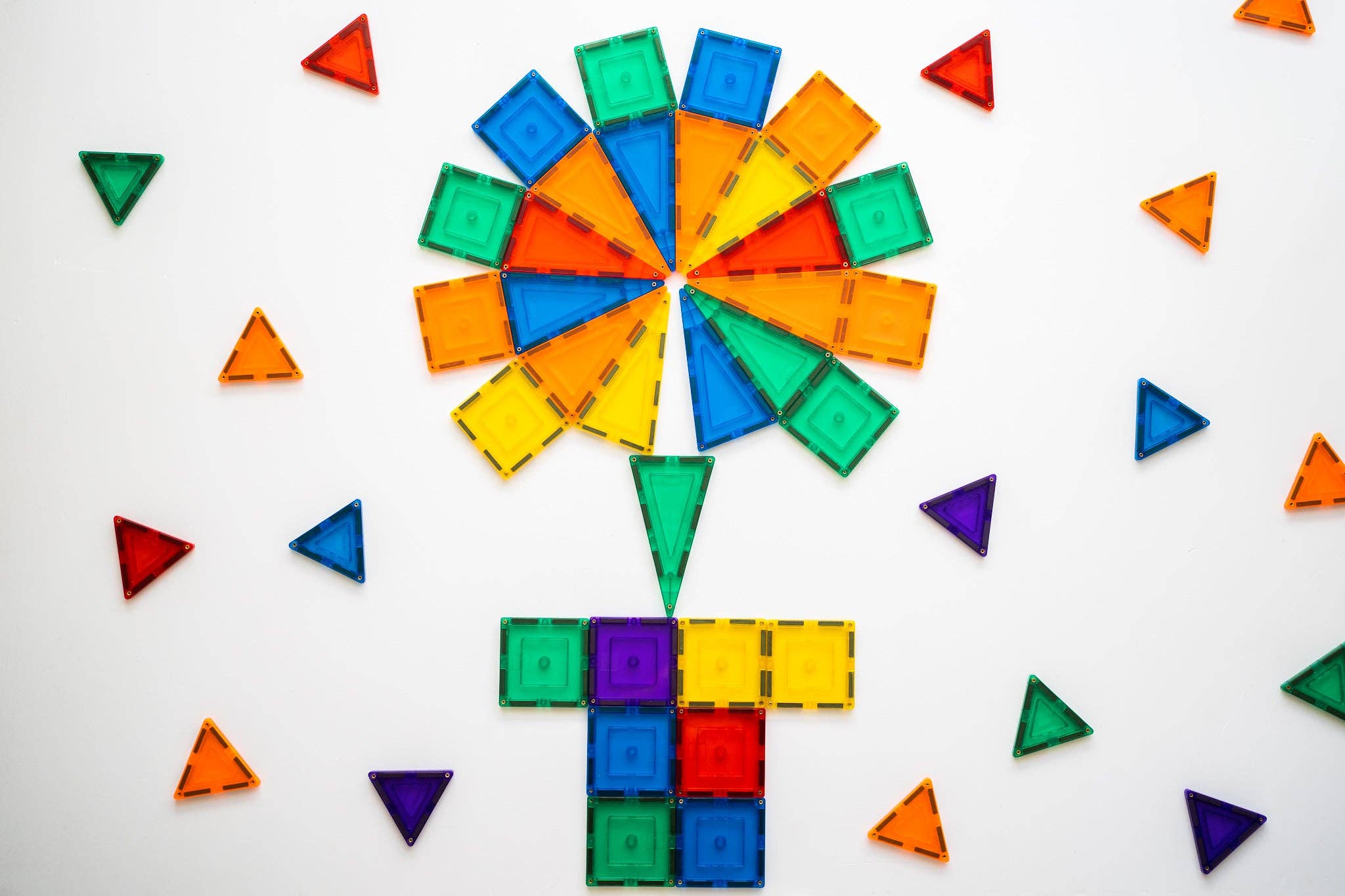 Learn & Grow Magnetic Tiles - 110 piece set - New Design
