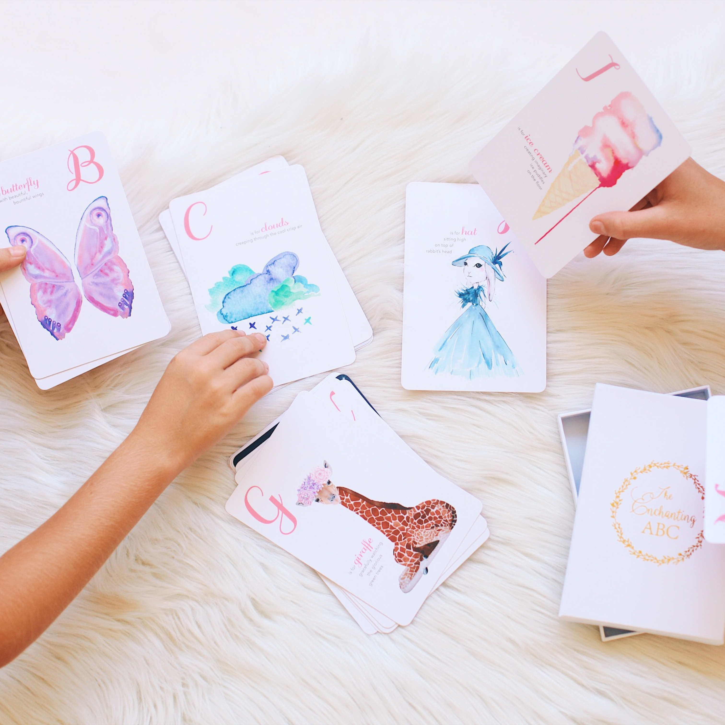 Adored Illustrations | The Enchanting ABC Flash Cards