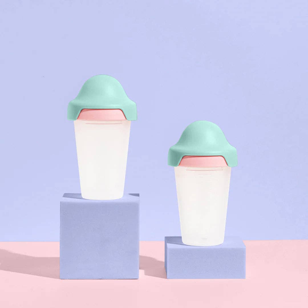 Little Stackers - 240ml Baby Bottle Two Pack: Blue Navy / Latchtastic - Medium