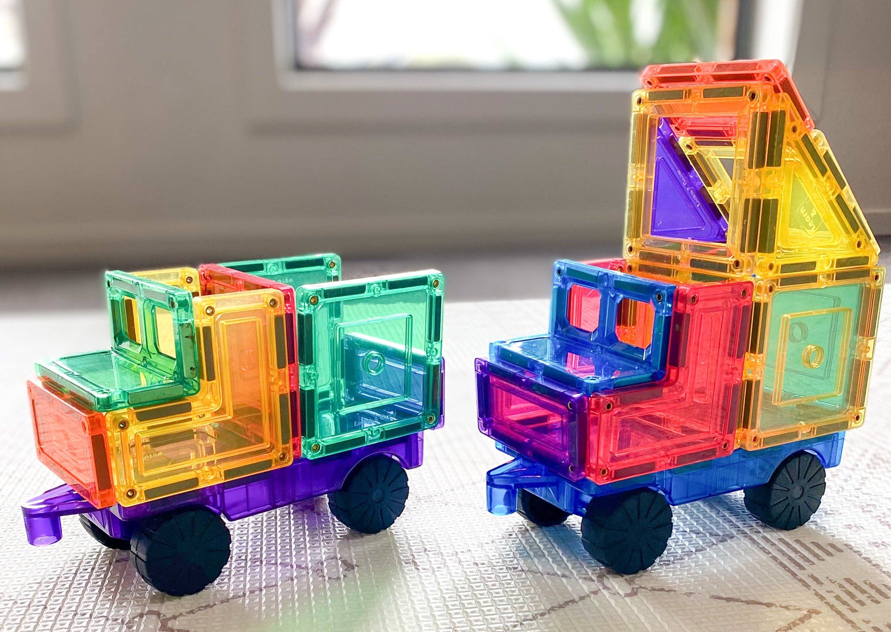 Learn & Grow | Magnetic Tiles | Car Base Pack (2 pc)