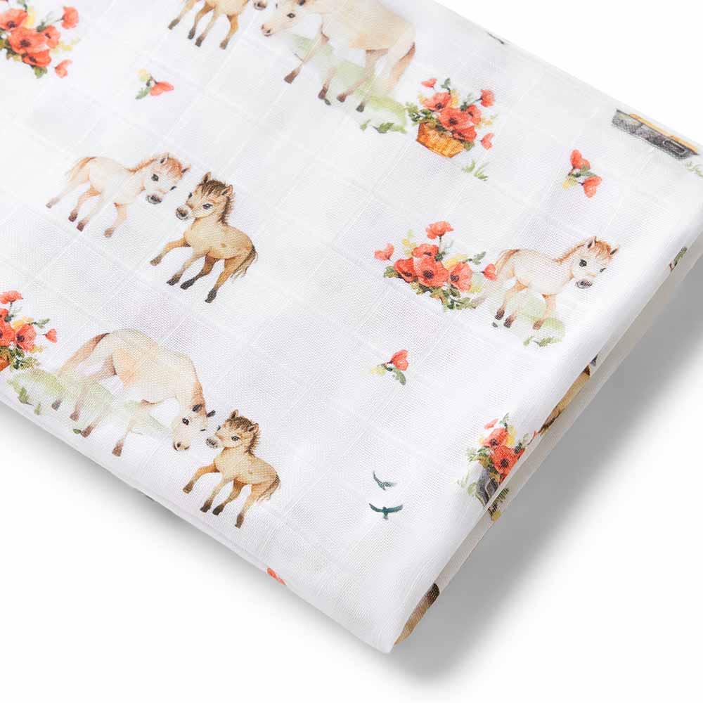 Snuggle Hunny | Organic Muslin Wrap | Pony Pals