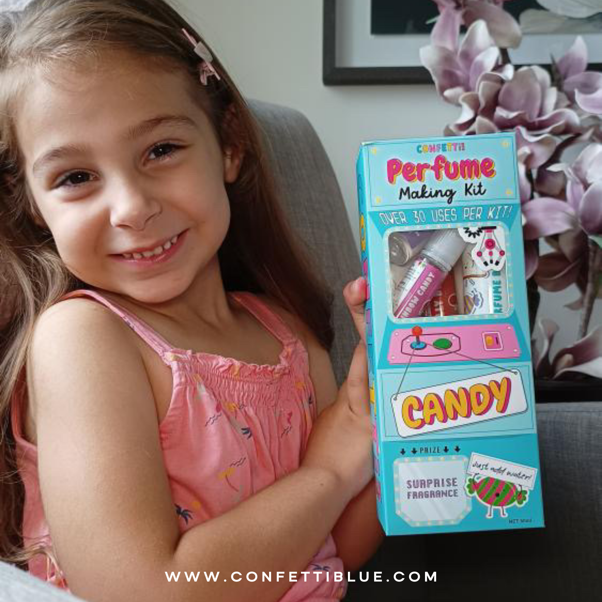 Confetti Blue - Candy Scented Perfume Making Kit