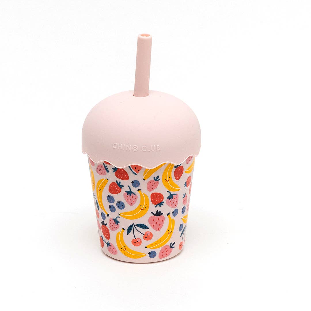 Chino Club -| Fruits Pink Mini Smoothie Cup & Straw 200ml