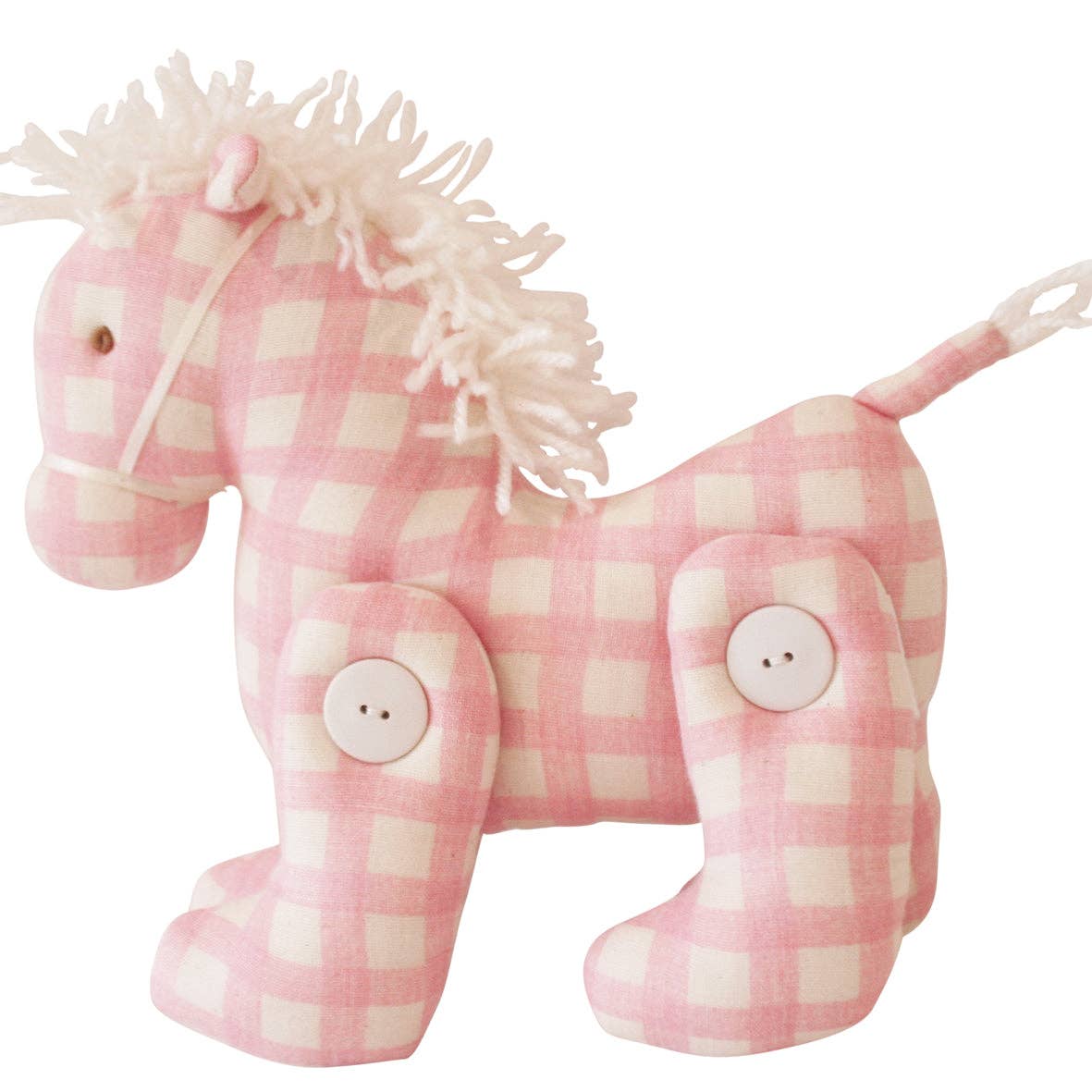 Alimrose Jointed Pony | Pink Check