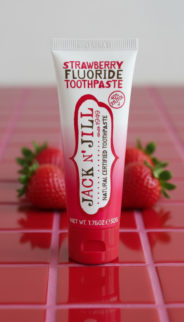 Jack N' Jill Natural Strawberry Toothpaste with Fluoride 50g