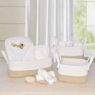 Living Textiles | 3pc Storage Set | Natural/White