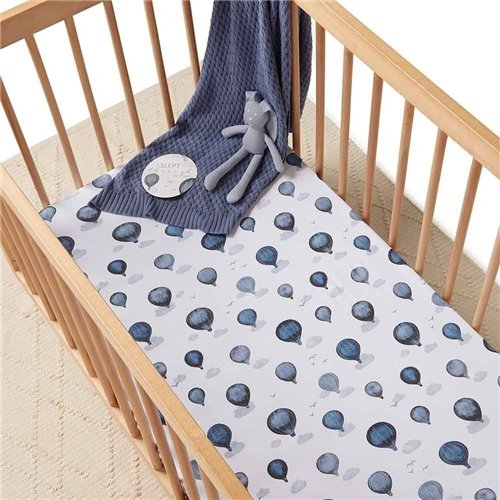Snuggle Hunny Fitted Cot Sheet Cloud Chaser