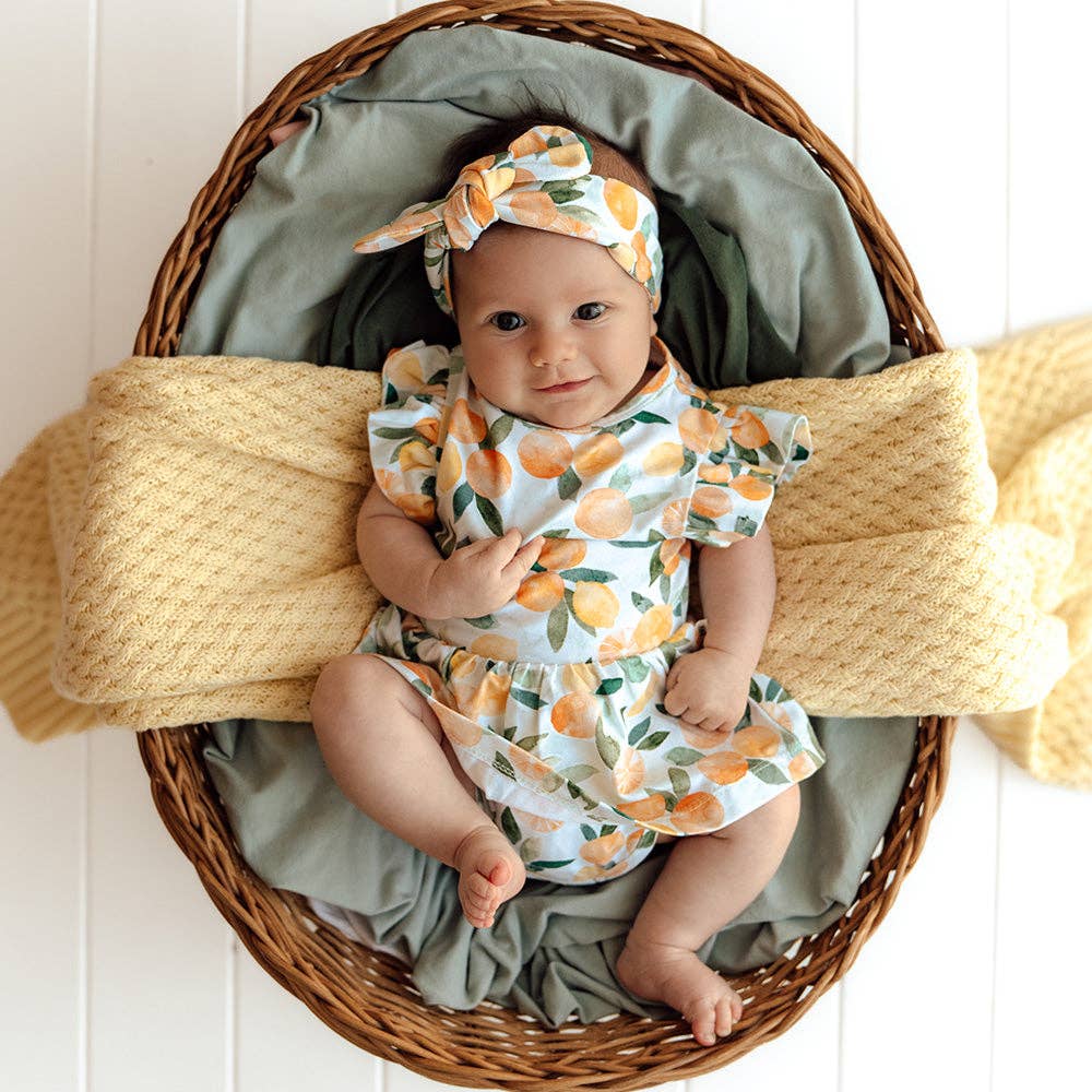Snuggle Hunny - Sunlight Diamond Knit Organic Baby Blanket