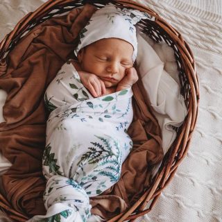 Snuggle Hunny Jersey Wrap & Beanie Set Enchanted
