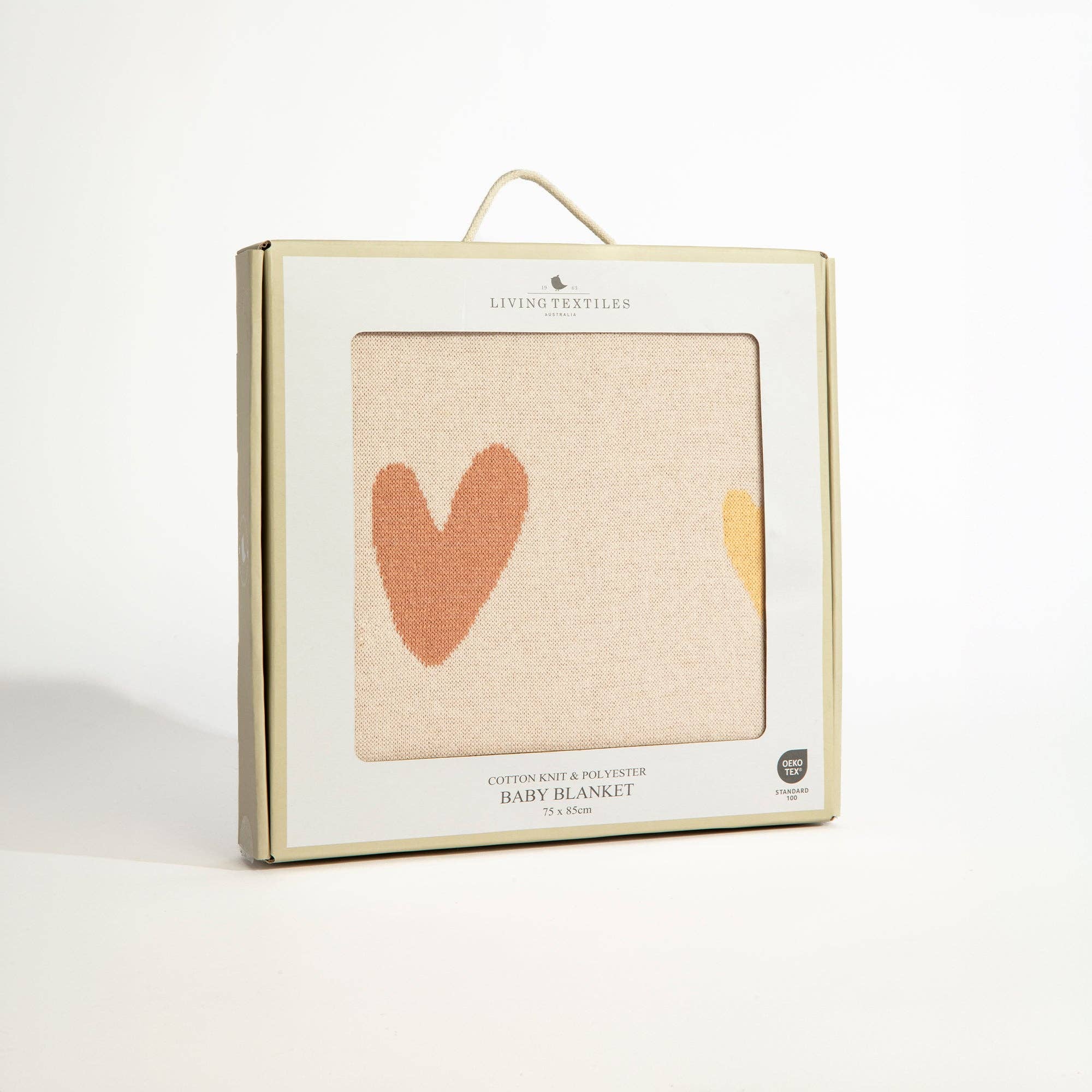 Living Textiles | Jacquard Blanket | Bohemian Bliss Hearts