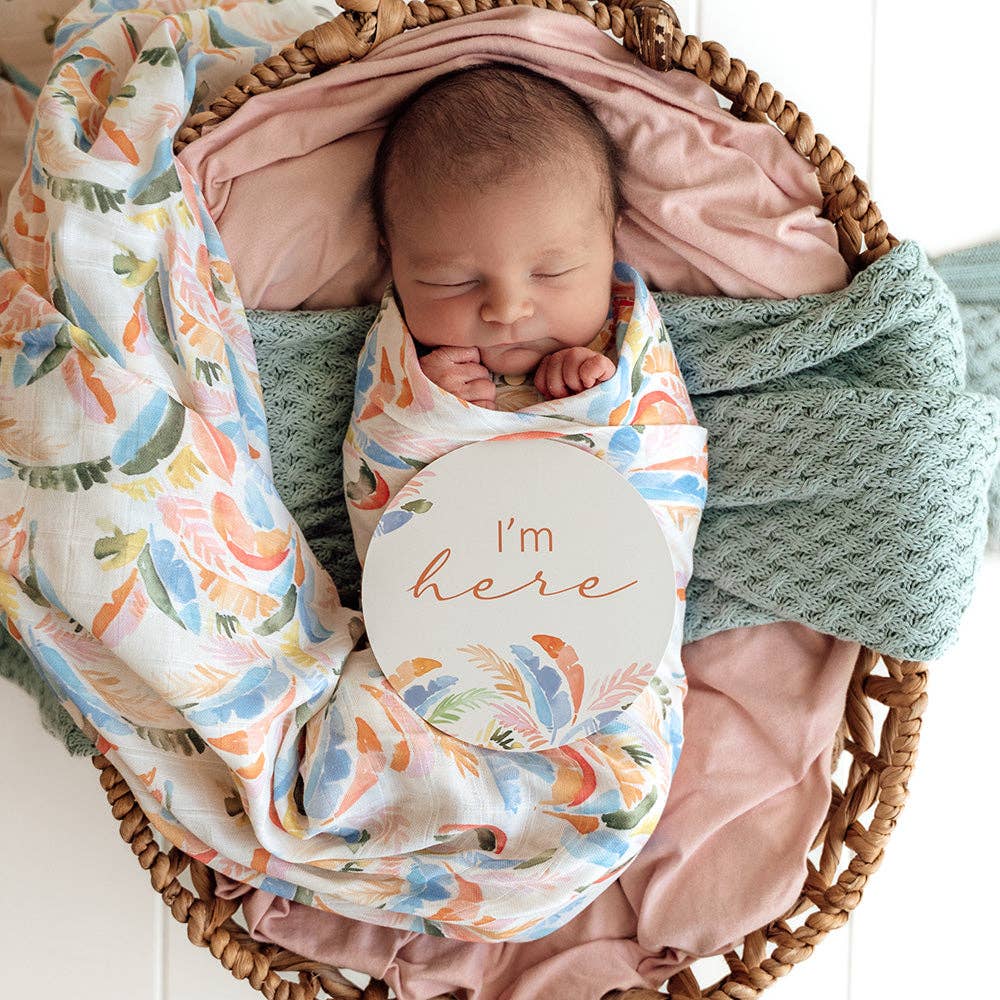 Snuggle Hunny - Summer Palm Organic Muslin Wrap