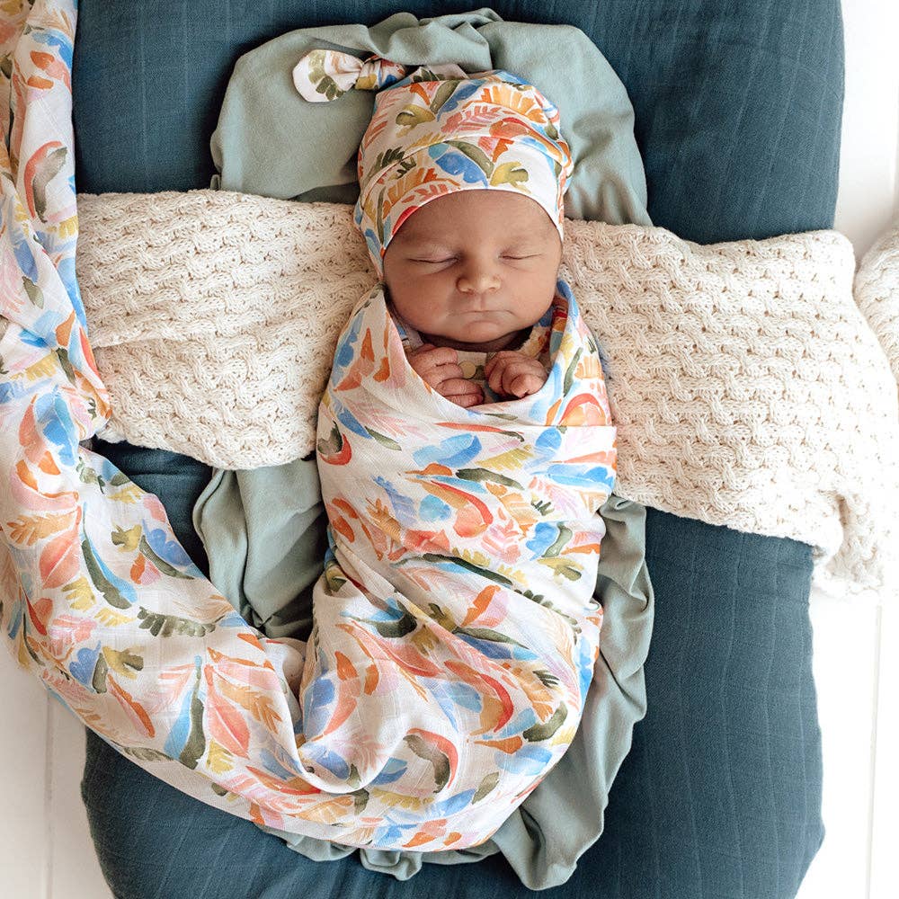 Snuggle Hunny - Summer Palm Organic Muslin Wrap