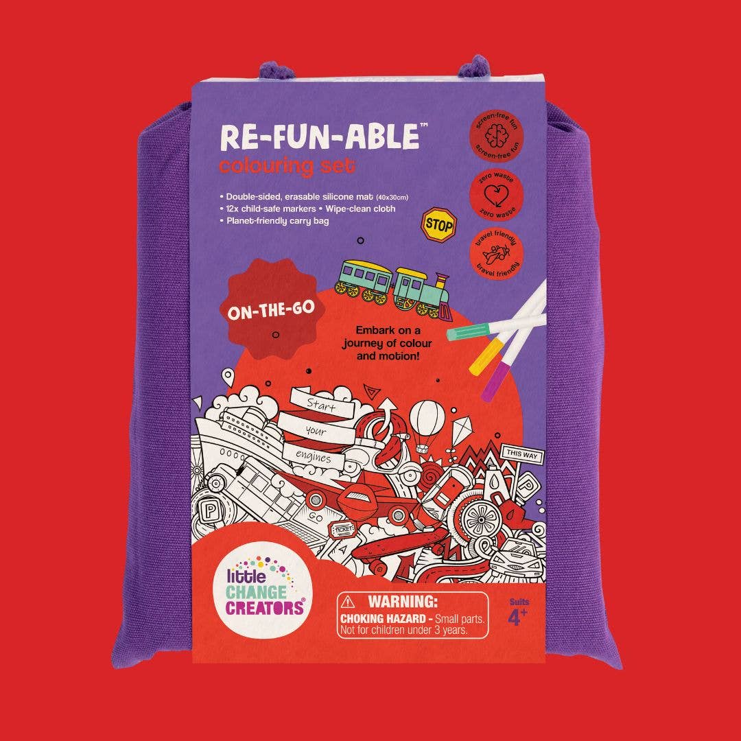 Little Change Creators | ON-THE-GO | Re-FUN-able™ Reusable Colouring + Doodle Mat