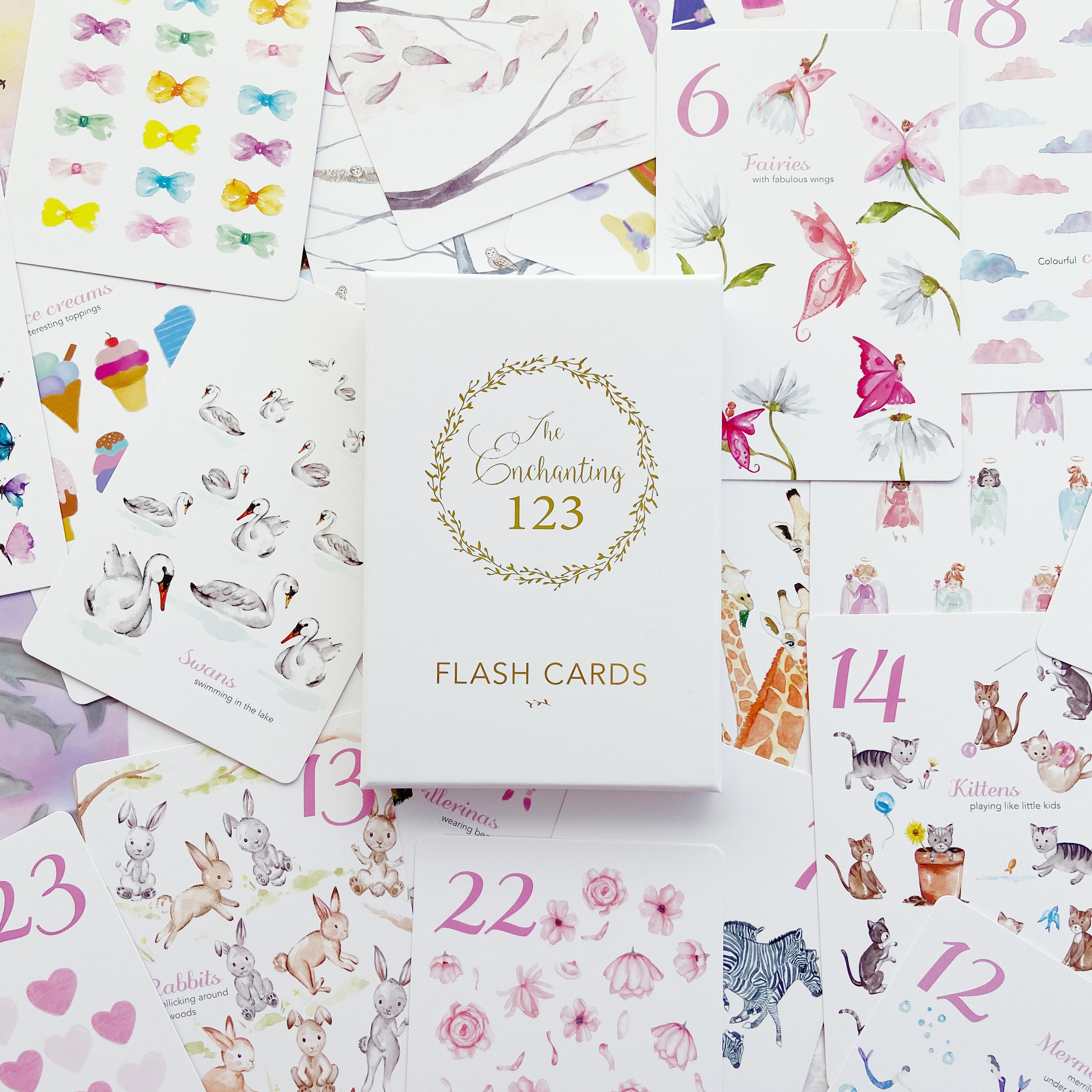 Adored Illustrations | The Enchanting 123 Flash Cards