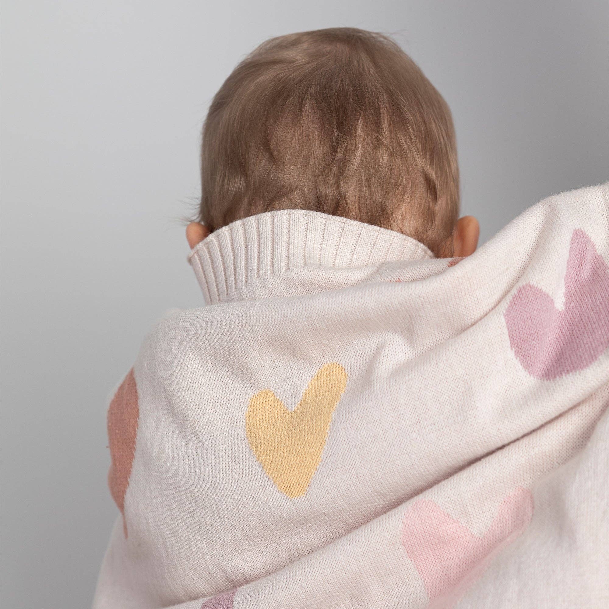 Living Textiles | Jacquard Blanket | Bohemian Bliss Hearts