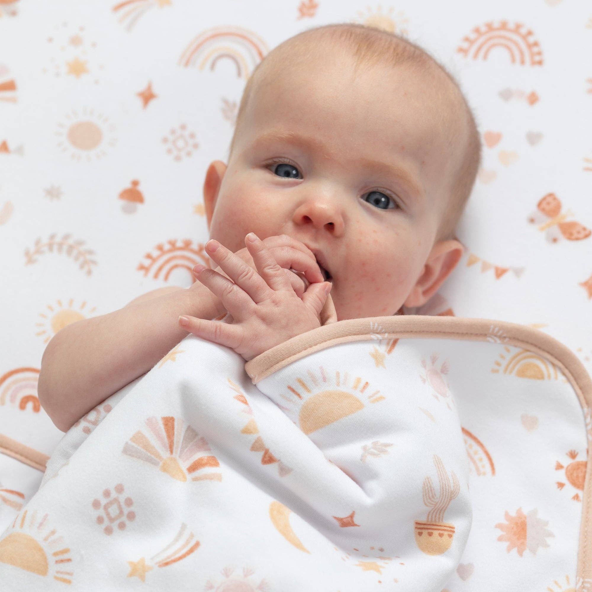 Living Textiles Jersey Sherpa Blanket Bohemian Bliss