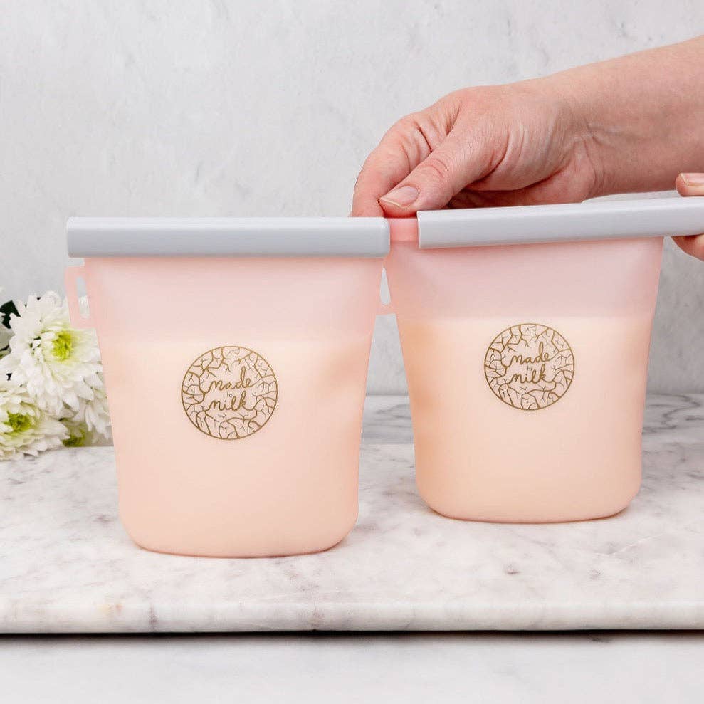 Made to Milk | Reusable Breastmilk Storage Bags 2pk | Pink