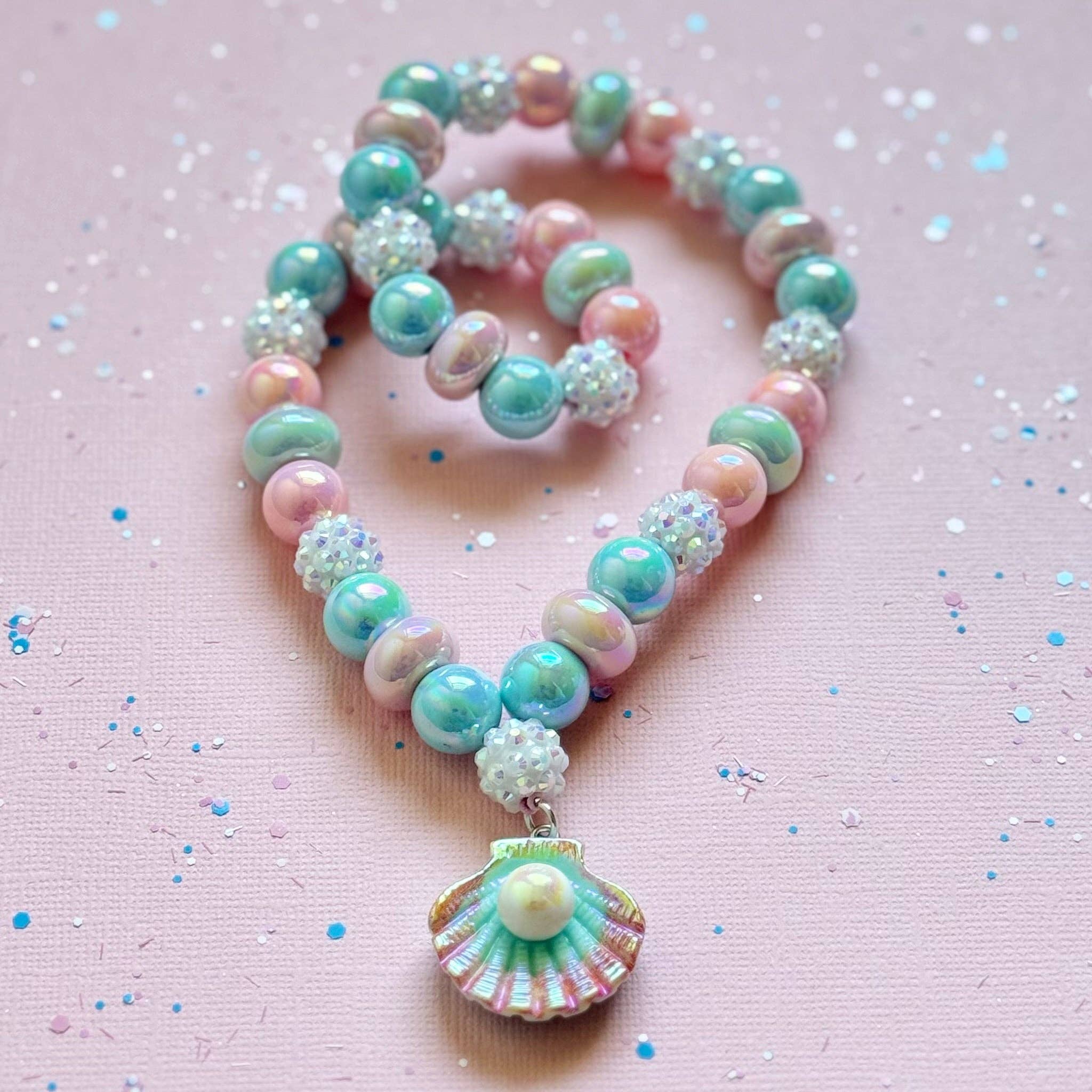 Sweet As Sugar Jewellery - Beaded Necklace Seashell