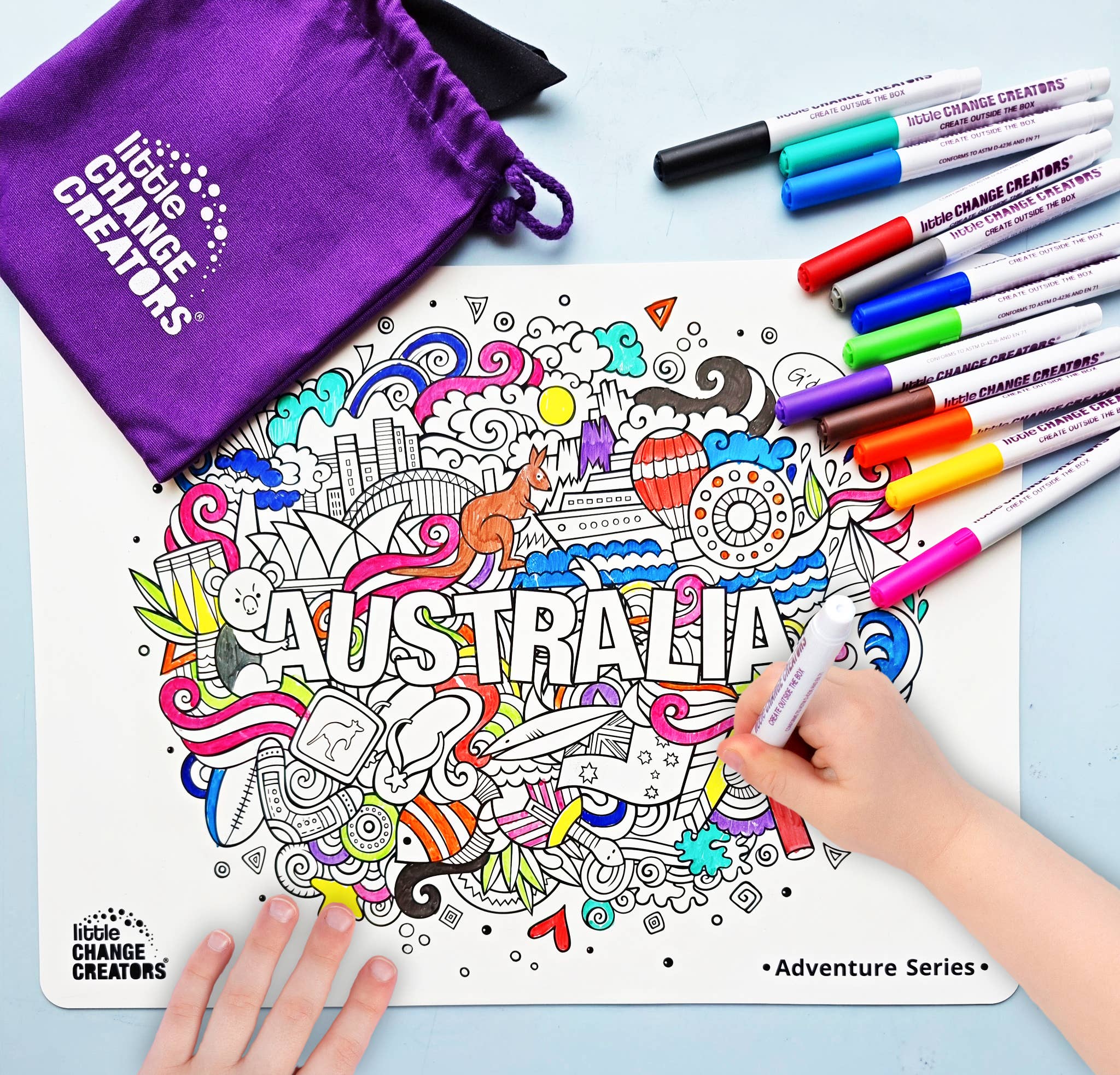 Little Change Creators | AUSTRALIA | Re-FUN-able™ Reusable Colouring + Doodle Mat