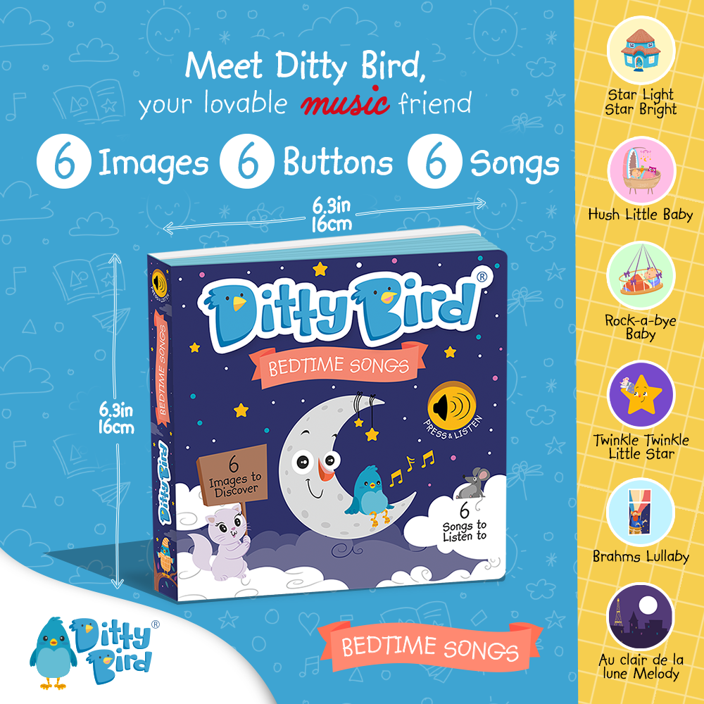 Ditty Bird | Bedtime Songs | Storytime | Baby Sound Book