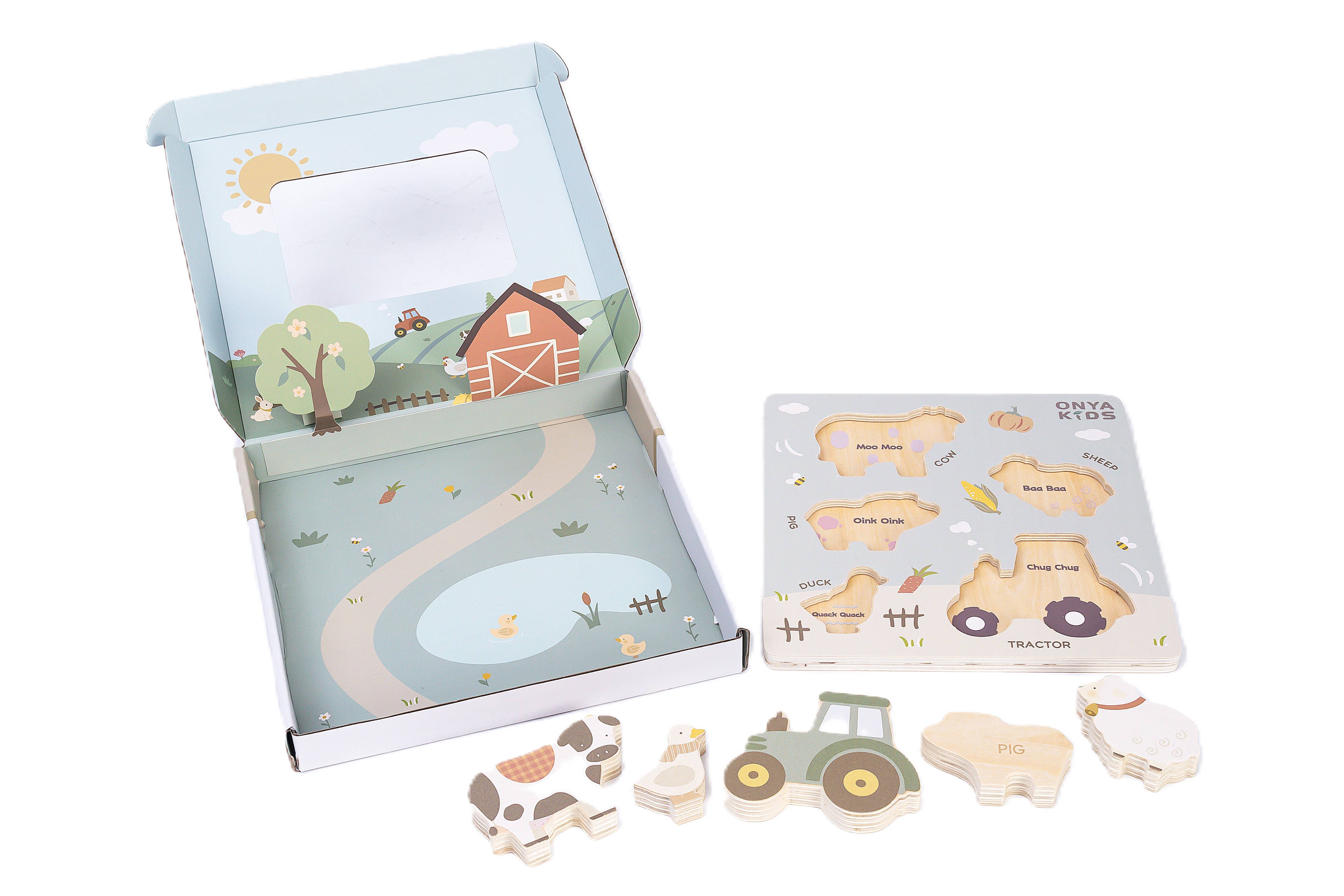 ToysLink - Onya Kids Wooden Farm Puzzle