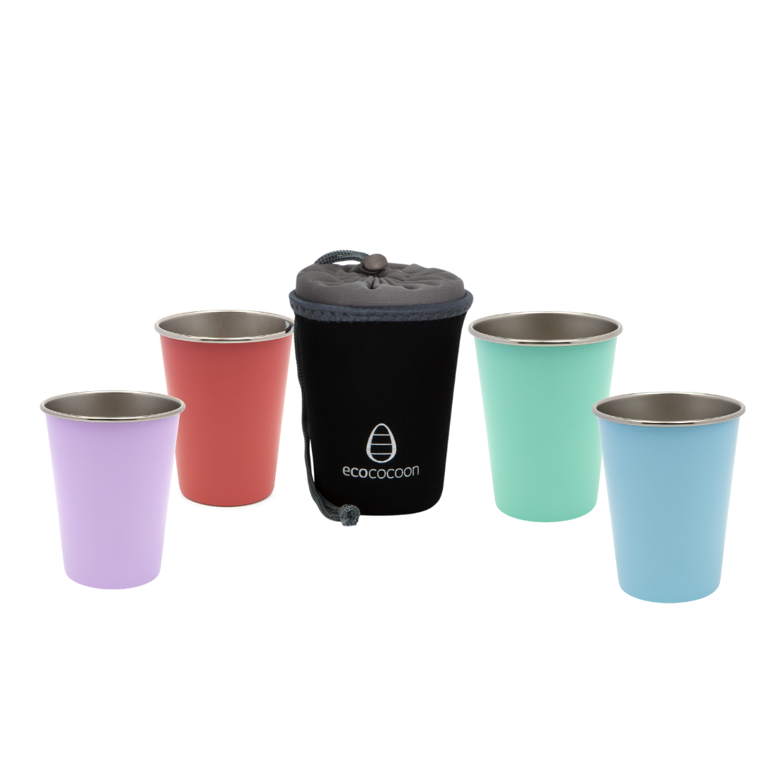 Ecococoon | Stainless Steel Cup Set | Fruit Pastel