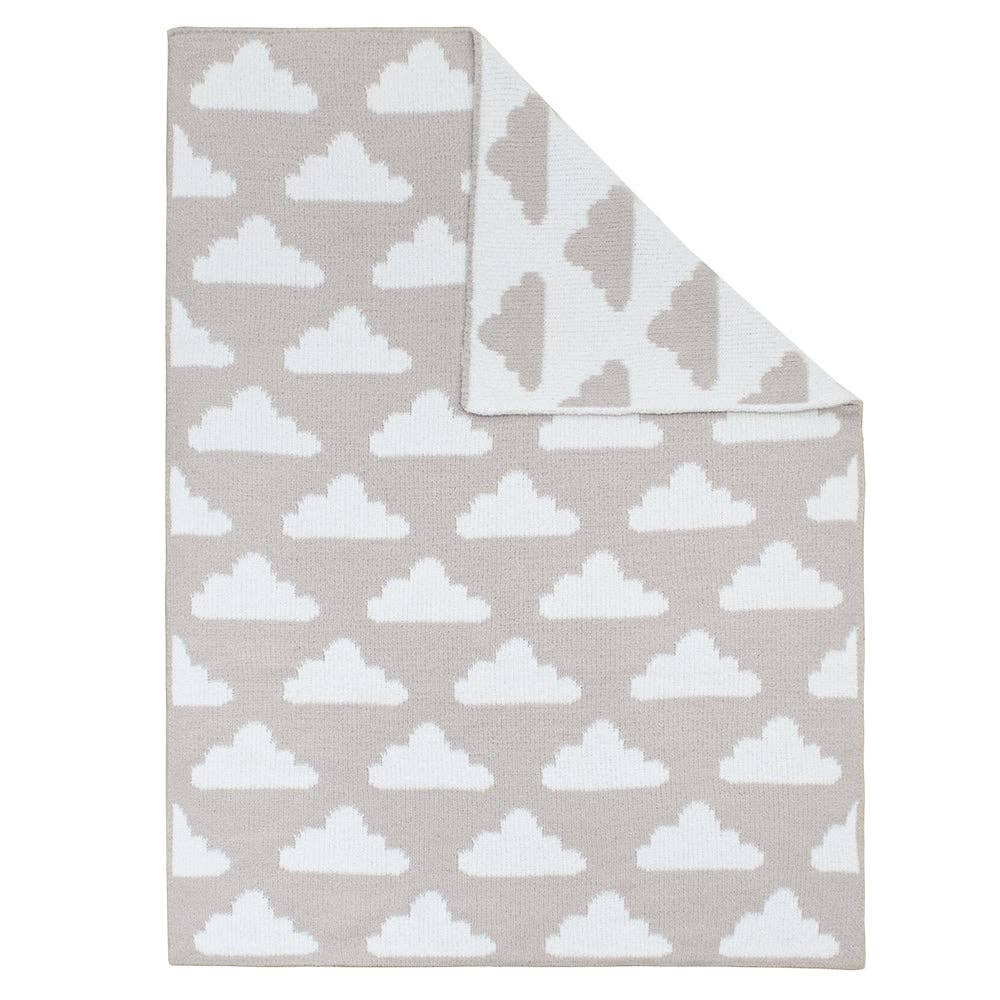 Living Textiles - Chenille Blanket - Grey Clouds