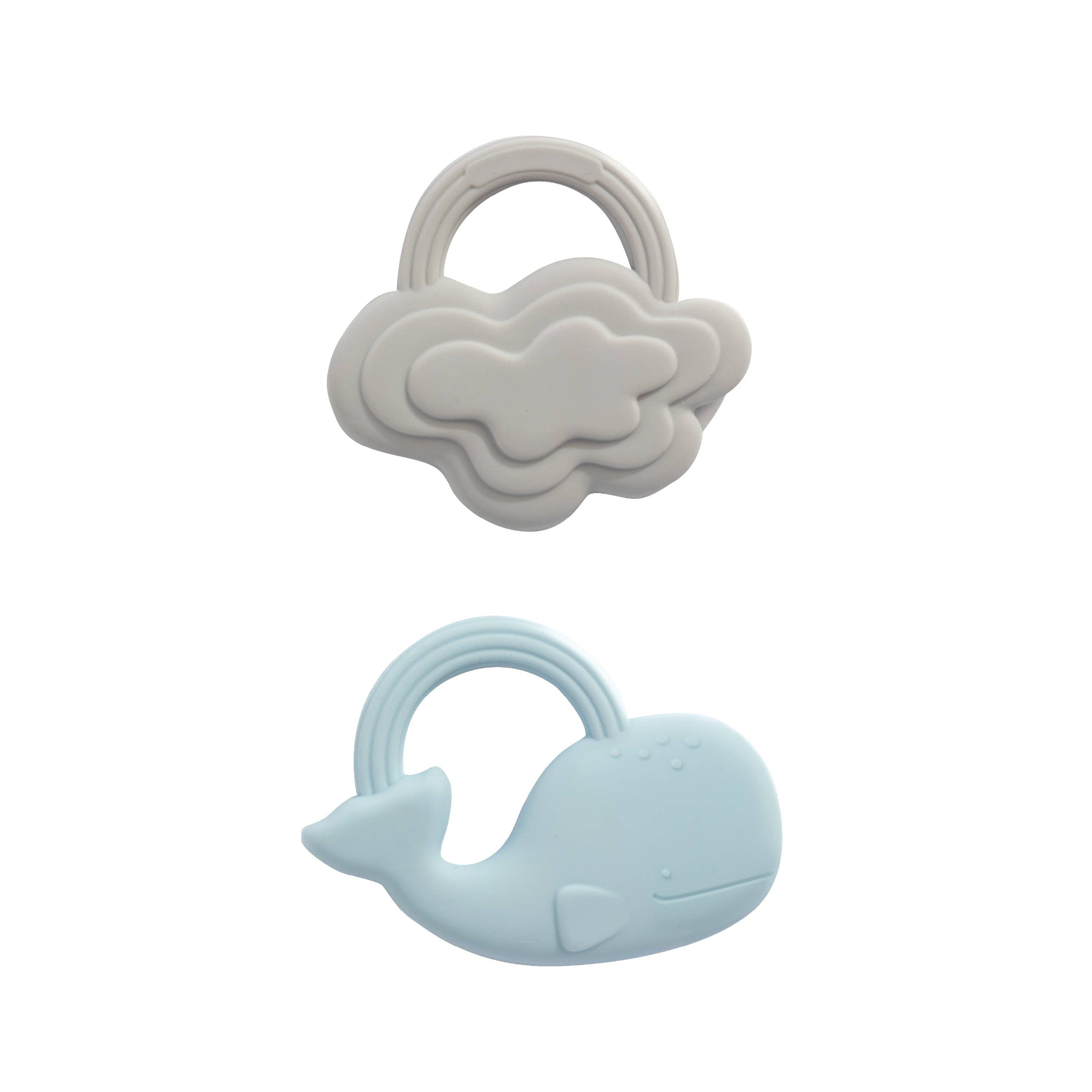 Living Textiles 2pk Silicone Teether Whale & Cloud
