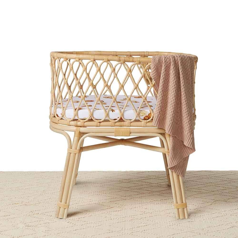 Snuggle Hunny | Diamond Knit Baby Blanket | Hazelnut