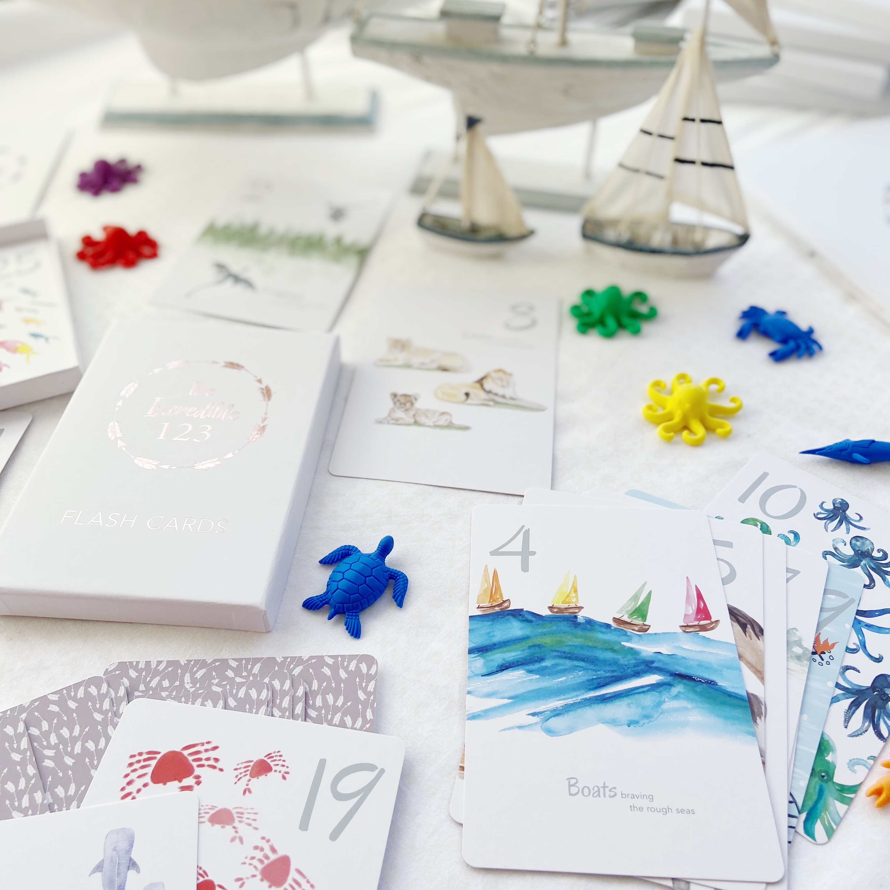 Adored Illustrations | The Incredible 123 Flash Cards