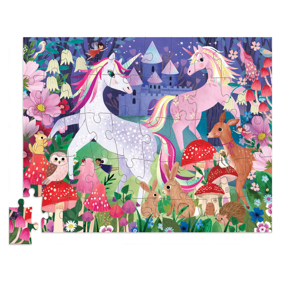 Crocodile Creek | Flat House Puzzle 50 pc - Unicorn Castle