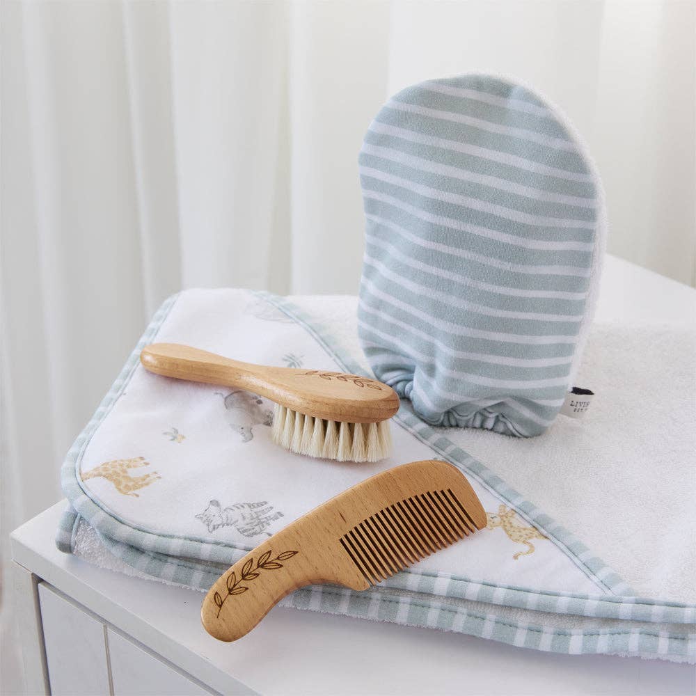 Living Textiles 4pc Baby Bath Gift Set | Roam & Roar