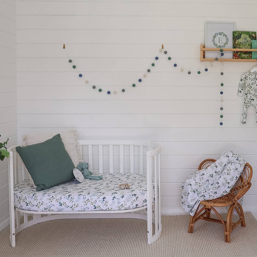 Snuggle Hunny | Organic Fitted Cot Sheet | Eden