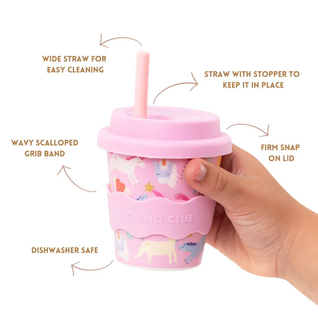 Chino Club - Pink Unicorn Babychino Cup 4oz