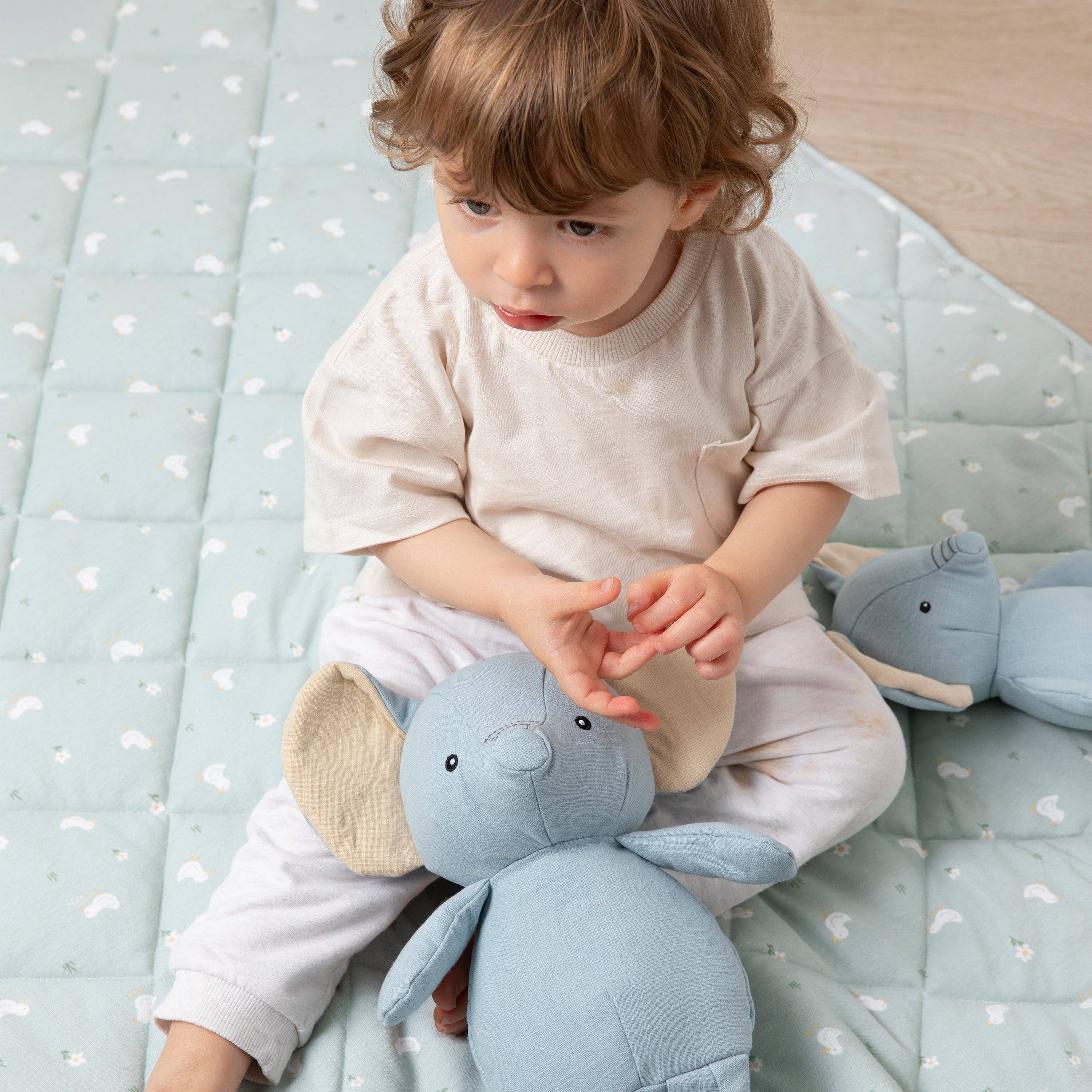 Living Textiles | Organic Jersey Quilted Cot Comforter | Goosey Goosey